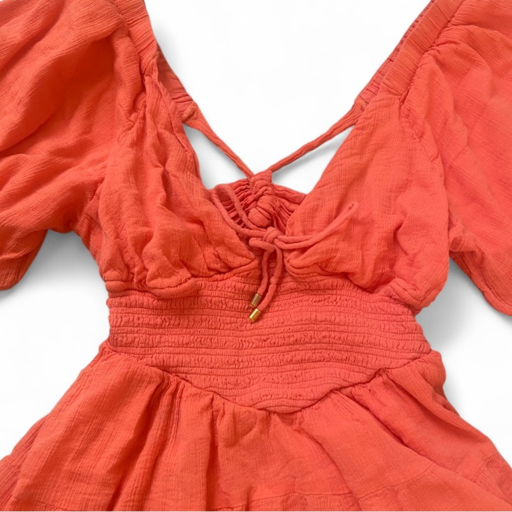 Free People Coral  Mini Dress - Picture 2 of 9